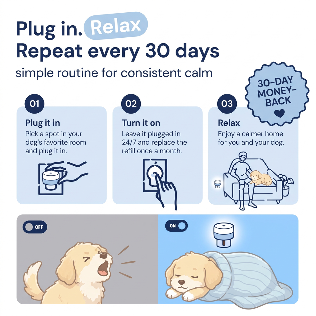 PetTuck Card 5 — Plug in Relax Repeat